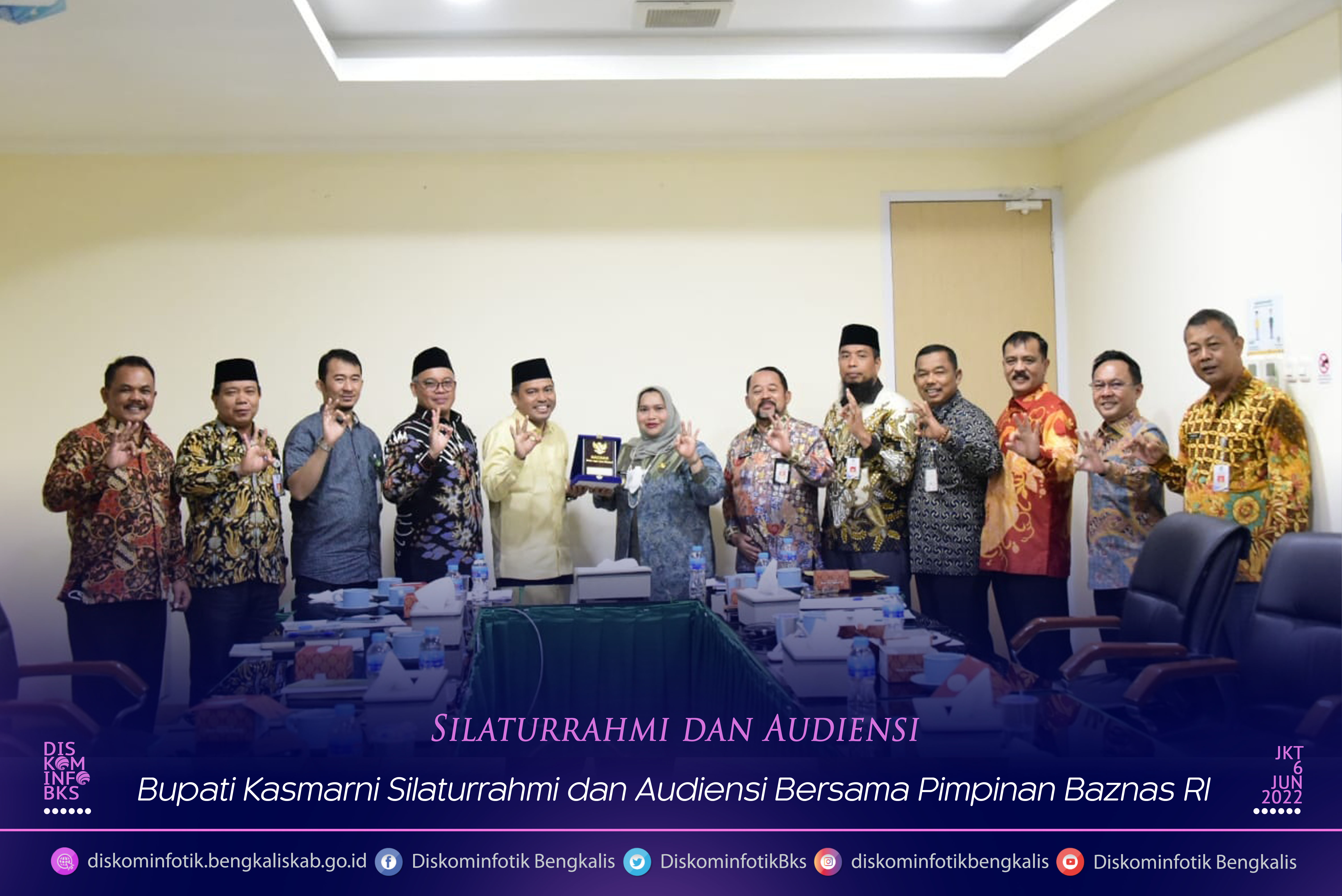 Bupati Kasmarni Silaturrahmi dan Audiensi Bersama Pimpinan Baznas RI Desa Pematang Obo